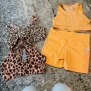 Fabletics Aerie Sports bra/shorts Lot